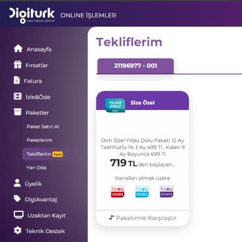 Digiturk Taahhüt Yenileme Mevcut Müşteri Pahalı Fiyat