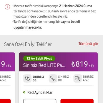 Vodafone Faturalı Hat Şikayet