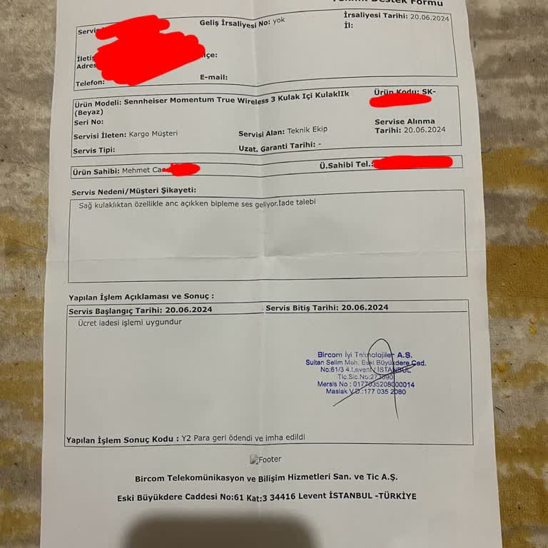 Bircom İade Kabul Etmedi