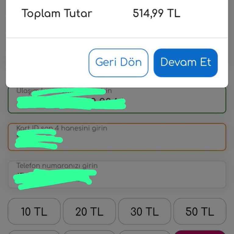 EGO Genel Müdürlüğü İşlem Ücreti Alma Problemi
