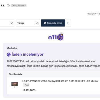 My LG Monitor Order from N11's Techburada Turned into an MSI Mix-up Nightmare