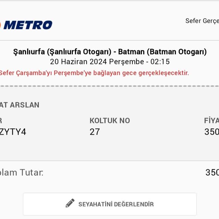 Metro Turizm Seferi Gerçekleşmedi Ve Otogara Girmedi