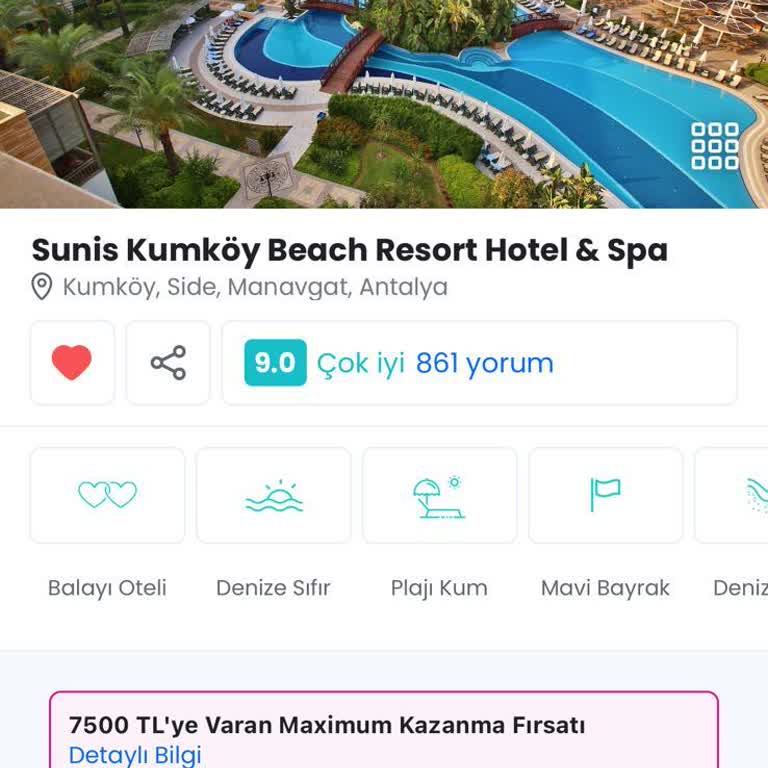 Sunis Kumköy Beach Resort Hotel Etstur Satın Almayı Onaylamıyor.