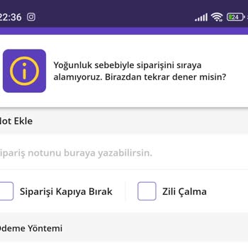 Getir Batmıştır Kuryeleri Yok