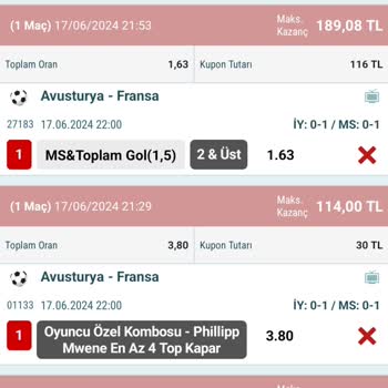 Nesine İstatistik Hatası Yaparak Paramı Vermedi
