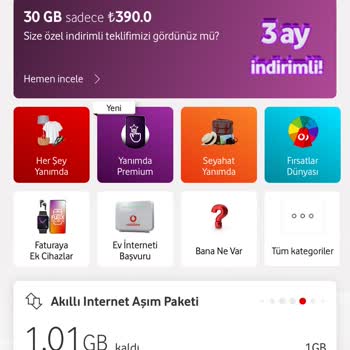 Vodafone Aşım Paketi Sorunu