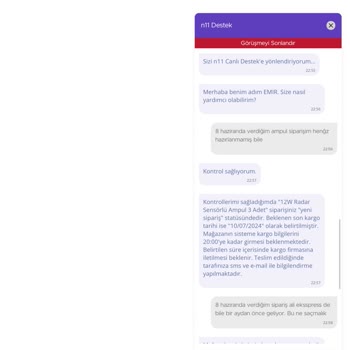 N11 Satın Aldığım Ürünü Gönderemeyen Şirkete Bir Şey Yapamıyor.