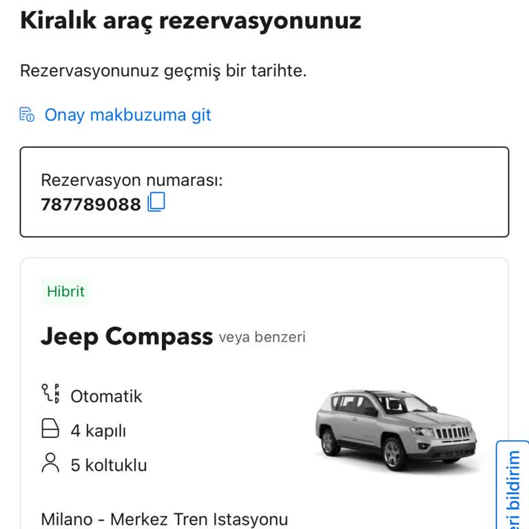 Booking.com Dan Araba Kiralamayın