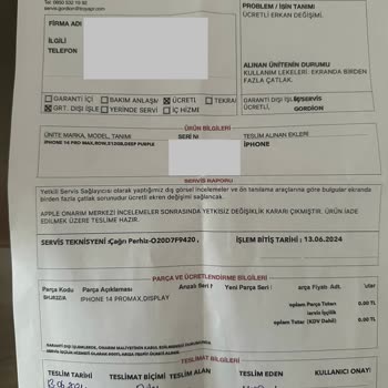 Apple iPhone 14 Pro Max Screen Replacement Denied