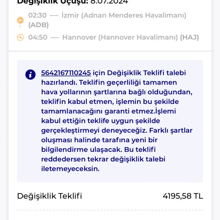 Turna.com Sitesi Uçuş Değişikliği İçin Fahiş Fiyat Farkı Çıkardı!