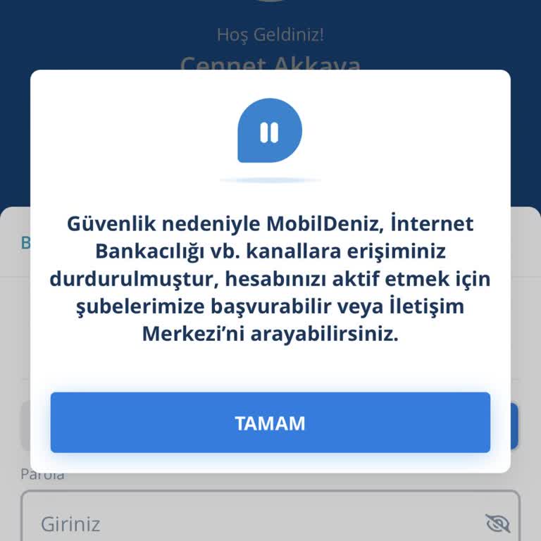 Denizbank Mağduriyet Ediyor Giriş İzni Vermiyor