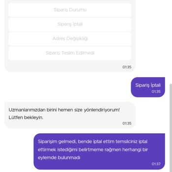 Getir Yemek'ten Teslim Edilmeyen Sipariş Ve Sorumsuz Müşteri Hizmetleri