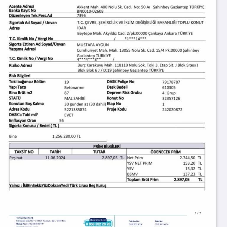 TOKİ Konut Sigortası İade Talebi