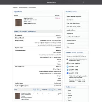 Pandora Kitabevi Hasarlı Ürün Yolladı Kusurunu Kabul Etmiyor