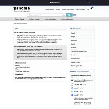 Pandora Kitabevi Hasarlı Ürün Yolladı Kusurunu Kabul Etmiyor