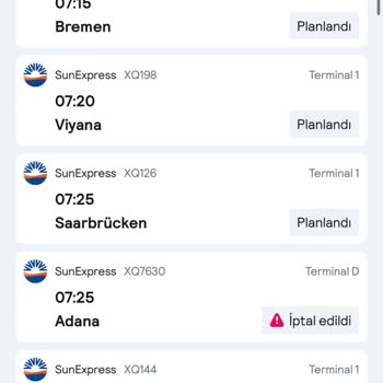 Sunexpress Hava Yolları Uçuş İptali Ve İletişim Eksikliği