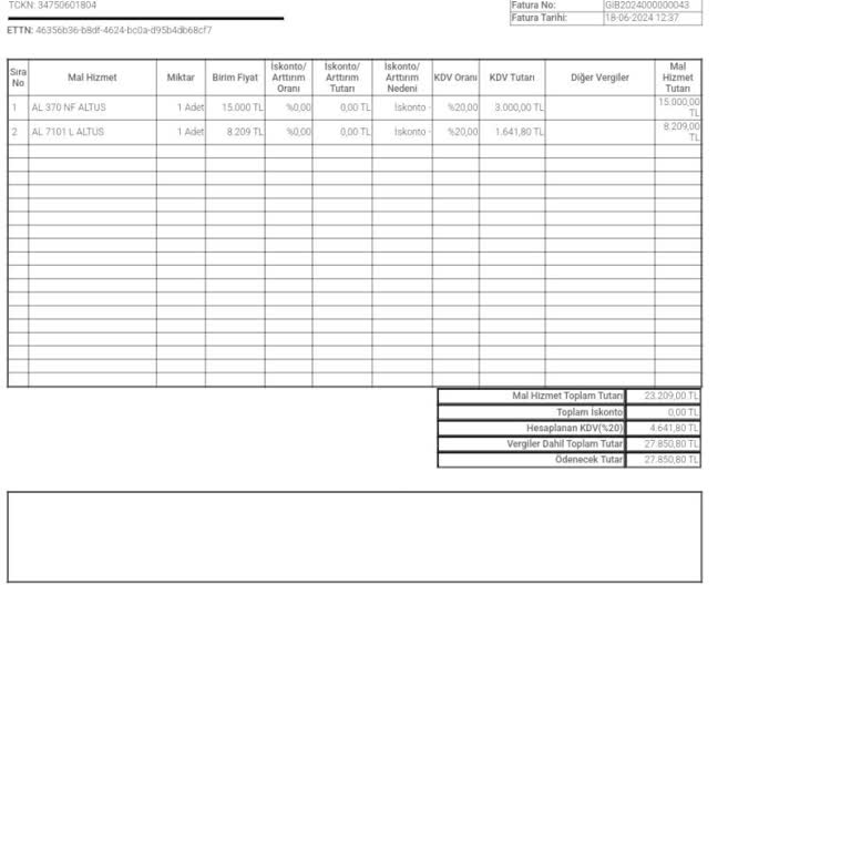 Altus Servis Montaj İşlemi