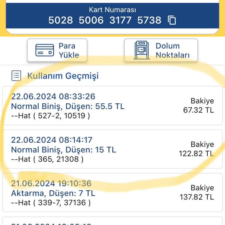 EGO Genel Müdürlüğü EGO Kart Okutmalarında Kartımdan 55₺ Kesiliyor