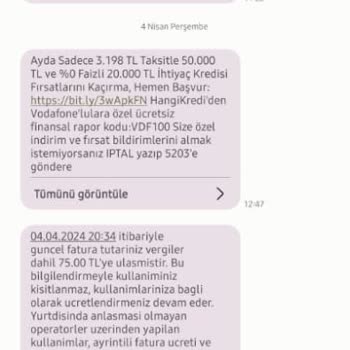 Vodafone Rıza Ve Onay Olmadan Tarifemi Değiştirdi!