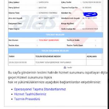 Aras Kargo'nun Kargoları Dağıtamaması