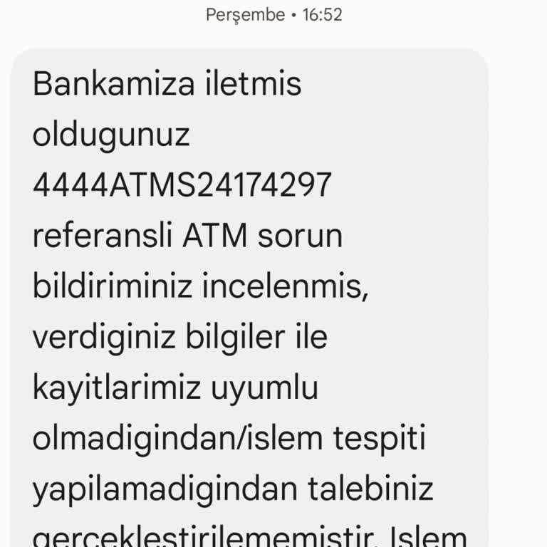 Ziraat Bankası ATM Para Kapması Ünite Arızası