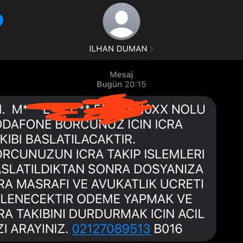 Vodafone Operatör Değişikliği Sonrası Borç İddiaları Ve İcra Tehdidi