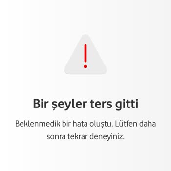 Vodafone Mobil Uygulama Hatası Ve Tarife Değişikliği Yapılamaması