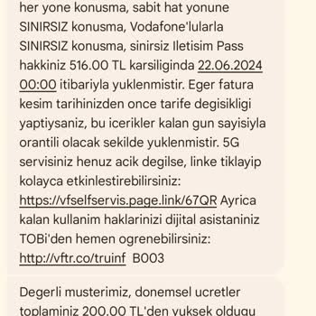 Vodafone Tarifeye %300 Zam