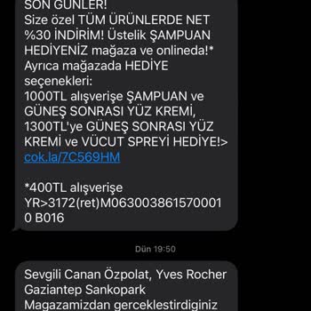 Yves Rocher Personeli Israrla Hediyemi Vermedi.