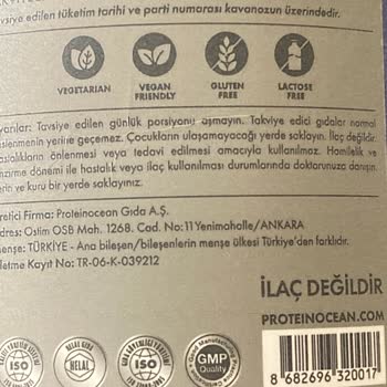 Protein Ocean Creatin Creapure Kolay Karışır Logolu Ama Karışamayan