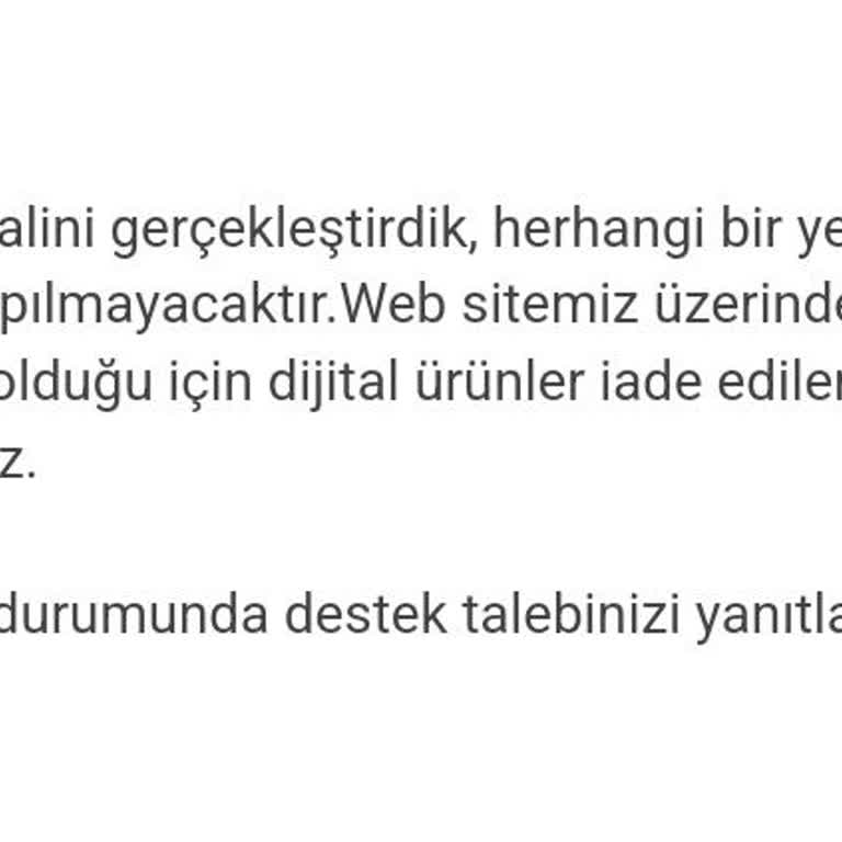 Kitup Ücret İadesi Yapmıyor
