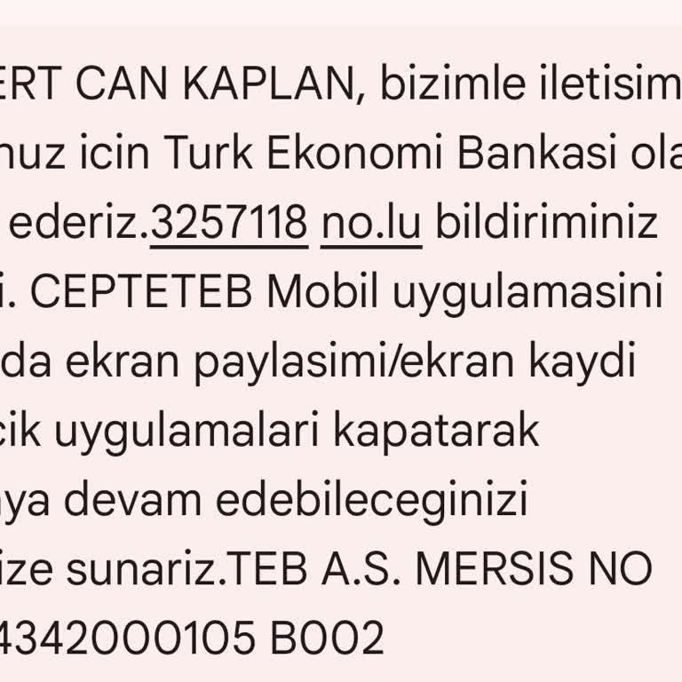 TEB Mobil Bankacılık Giriş Yapamıyorum