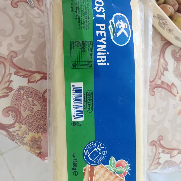 Sek 1,5 Kg. Lik Tost Peyniri Resmen Plastikten Yapılmış
