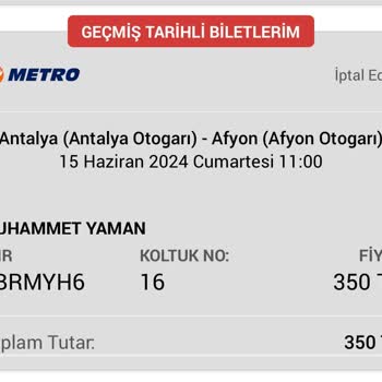 Metro Turizme Ulaşılamıyor