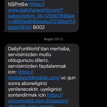 Vizyonmobil Haksız Ve Onaysız Üyelik Adı Altında Para Çekme