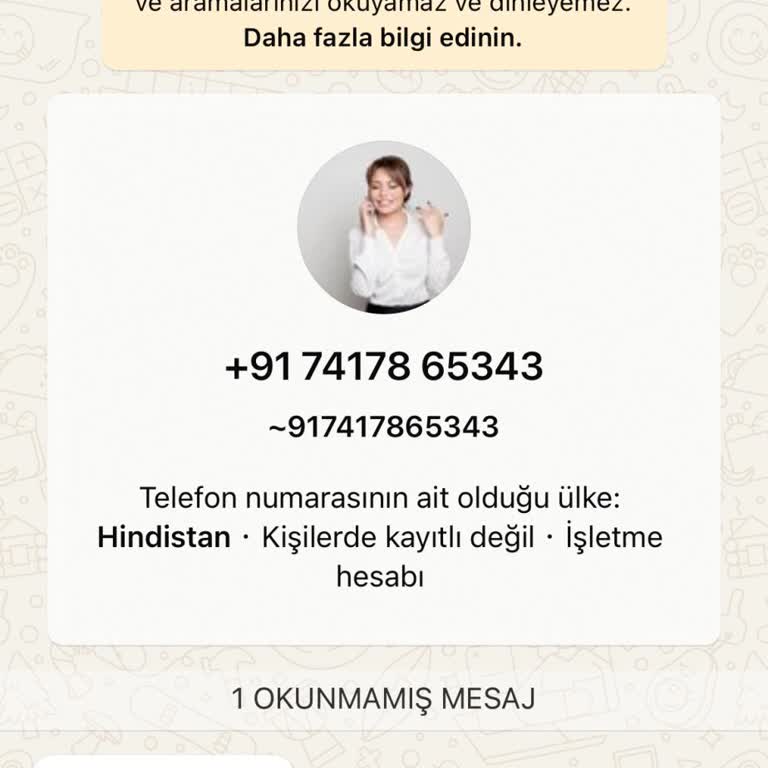 WhatsApp WP Yabancı Ülkeden Gelen Mesaj