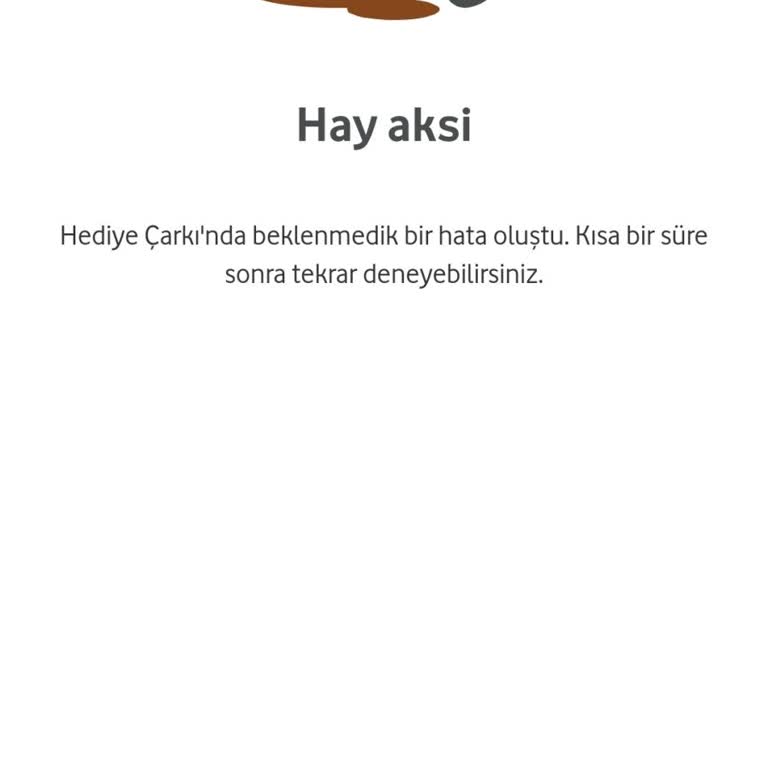 Vodafone Hediye Çarkı Sorunu