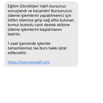 Eğitim Gönüllüleri Vakfı (Burs Başvuru) Yanıltıcı Burs Başvuru Sitesi Hakkında Şikayet