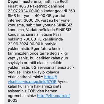 Vodafone Tarife Ücretlendirmesini Çok Fazla Arttırıp Bana Bildirmemesi