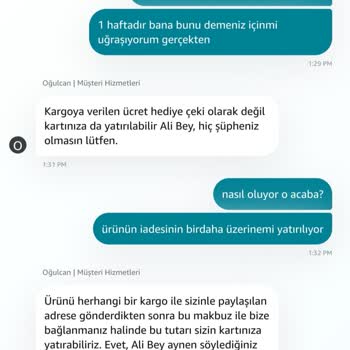 Amazon Kargo Ücretini İade Etmeyi Reddediyor