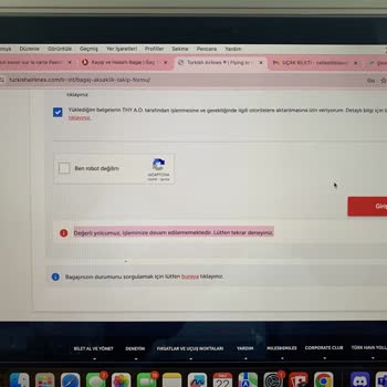 THY Hasarlı Bagaj Formu Çalışmıyor