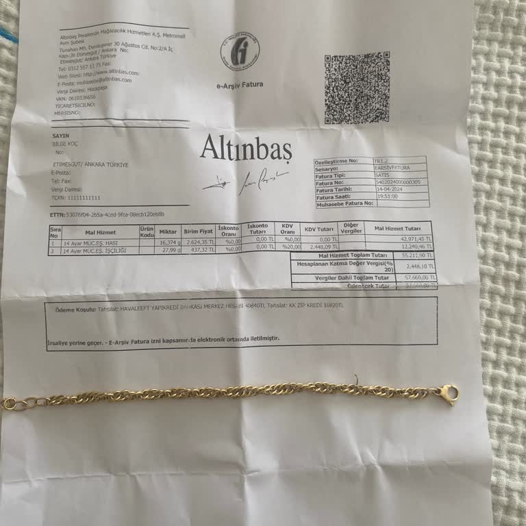 Altınbaş'tan Aldığım Künye Sorunu Çözülmedi!