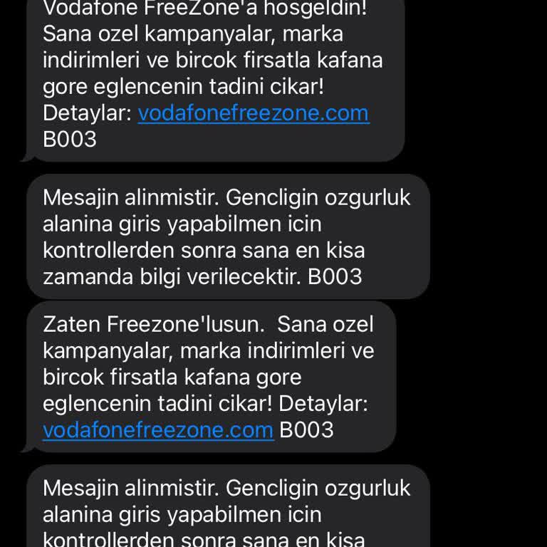 Vodafone FreeZone Asla Geçemiyorum