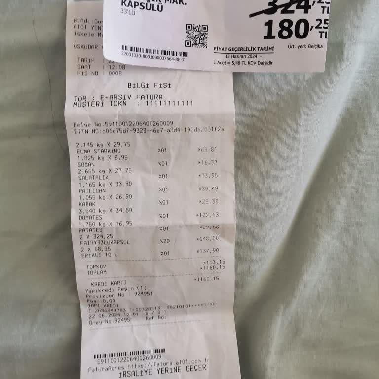 A101 Faturada Ücretlerini Farklı Çıkması Hk