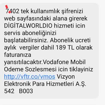Vodafone Pay İzinsiz Abonelik Ve Ücretlendirme Sorunu