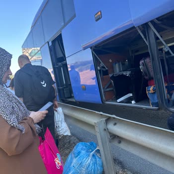Metro Turizm Otobüsün Motoru Hareket Halinde Yandı