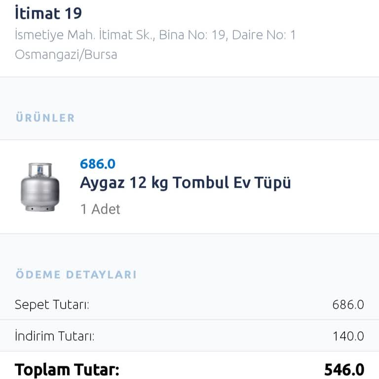 Aygaz Mobil Uygulama Sipariş Sorunu