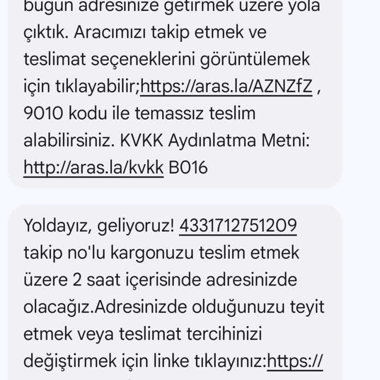 Aras Kargo Nun İhmalkarlığı Yüzünden Mağdur Oluyorum