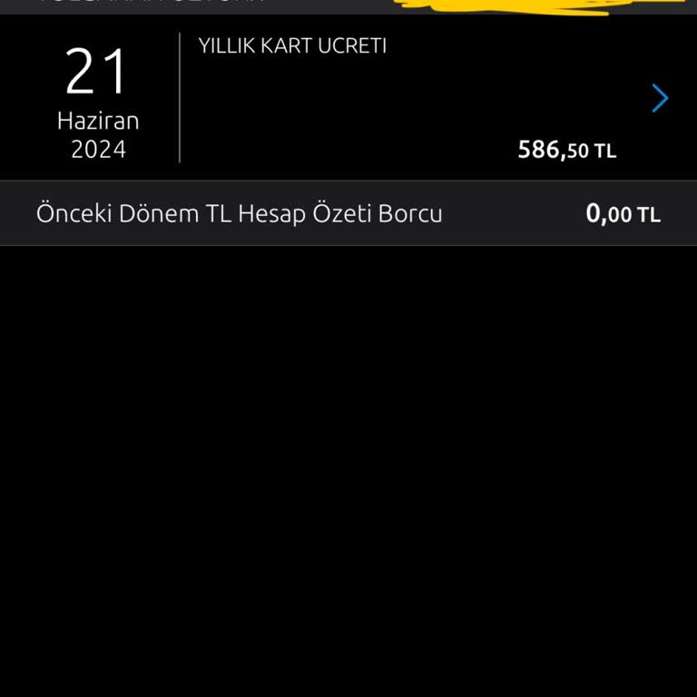 Yapı Kredi Play Kart Bilgilendirilmeden Kesilen Yıllık Kart Ücreti