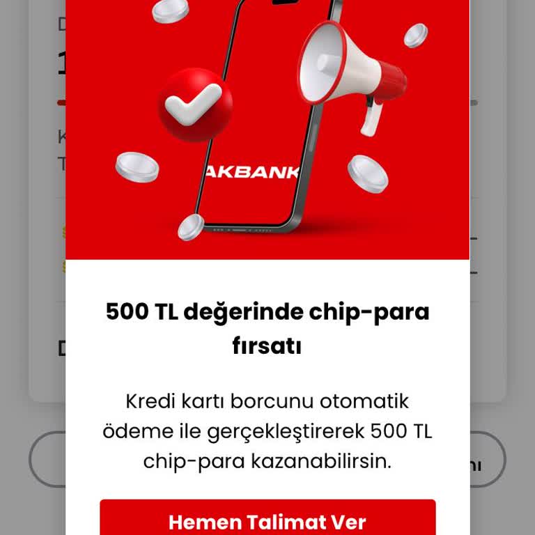 Akbank Chip Para Sözü Yatırılmadı